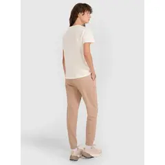 4F spodnie dresowe damskie z kieszeniami 4FWAW25TTROF1269 beżowe, Kolor: beżowy, Rozmiar: L, 5 zdjęcie