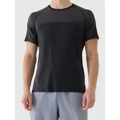 4F treningowa koszulka męska z nadrukiem szybkoschnąca 4FWAW25TFTSM1457 czarna, Kolor: czarny, Rozmiar: L, 2 zdjęcie