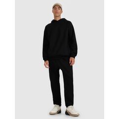 4F spodnie z bawełny drapanej z małym nadrukiem na boku 4FWAW25TTROM1251 czarne, Kolor: czarny, Rozmiar: XL, 2 zdjęcie