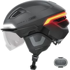 ABUS kask rowerowy z migaczami HYP-E ACE volcano