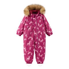 REIMA kombinezon dla dziecka zimowy wodoodporny Lappi różowy, Kolor: różowy, Rozmiar: 74