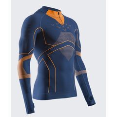 Koszulka męska X-Bionic ENERGY ACCUMULATOR LIGHT SHIRT LS 1/2 ZIP granatowa, Kolor: granatowy, Rozmiar: L