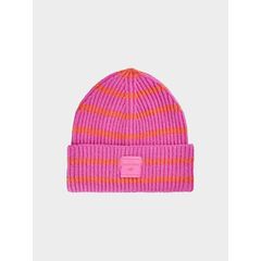 4F czapka bawełniana dziecięca zimowa F417 fuksjowa, Kolor: Fuksja, Rozmiar: one size