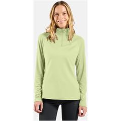 ODLO Bluza bez kaptura rozpinana Mid layer 1/2 zip ESSENTIAL CERAMIWARM zielona, Kolor: szary, Rozmiar: L