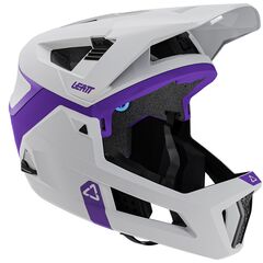 LEATT Kask rowerowy (z wypinaną szczęką) Helmet MTB Enduro 4.0 V26, Kolor: szary, Rozmiar: S