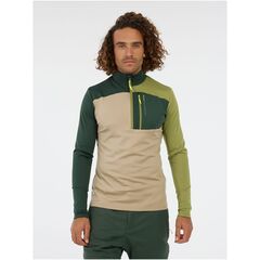 PROTEST Bluzka z długim rękawem zapinana na zamek 1/4 męska Prtdraw zielona, Kolor: zielony, Rozmiar: S