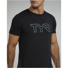TYR Koszulka męska TRI LG LOGO TEE -UX, Kolor: czarny, Rozmiar: M, 5 zdjęcie