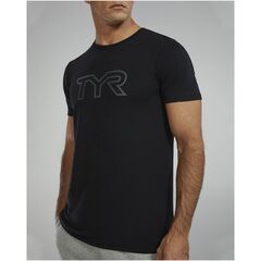 TYR Koszulka męska TRI LG LOGO TEE -UX, Kolor: czarny, Rozmiar: M, 6 zdjęcie