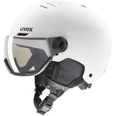 UVEX Kask narciarski Wanted Visor pro V, Kolor: biały, Rozmiar: 58-61