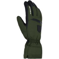 VIKING Rękawice narciarskie męskie Lars zielone z czarną skórą, Kolor: zielony, Rozmiar: 7