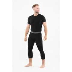 VIKING Bielizna męska Gary Pants 3/4 Bamboo czarna legginsy, Kolor: czarny, Rozmiar: XXL
