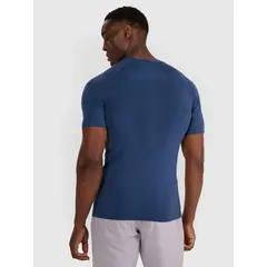 4F koszulka treningowa męska z krótkim rękawem 4FWAW25TFTSM1460, Kolor: niebieski, Rozmiar: S/M, 3 zdjęcie