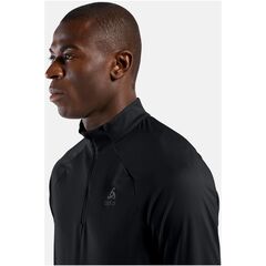Bluza męska ODLO Essential 1/2 zip Mid Layer czarna, Kolor: czarny, Rozmiar: L, 4 zdjęcie