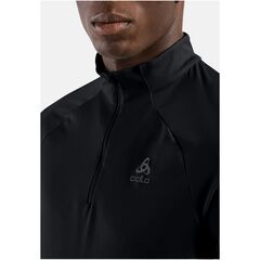 Bluza męska ODLO Essential 1/2 zip Mid Layer czarna, Kolor: czarny, Rozmiar: L, 5 zdjęcie