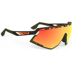 Okulary Rudy Project DEFENDER BLACK MATTE / OLIVE ORANGE STRIPES / BUMPERS OLIVE - Multilaser Orange