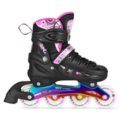 NH10905 4w1 ŁYŻWOROLKI LED RÓŻOWE Z WYMIENNĄ PŁOZĄ HOKEJOWĄ RAINBOW NILS EXTREME różowe, Kolor: różowy, Rozmiar: 31-34, 3 zdjęcie