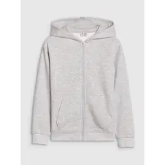 4F bluza dla dziewczynki rozpinana z kapturem + spodnie dresowe zestaw szary, Kolor: szary, Rozmiar: 140, 3 zdjęcie