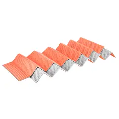 NILS CAMP NC17103 KARIMATA SKŁADANA TURYSTYCZNA Z PODBICIEM ALUMINIOWYM + XPE 195 CM POMARAŃCZOWA, Kolor: pomarańczowy, Rozmiar: one size, 2 zdjęcie