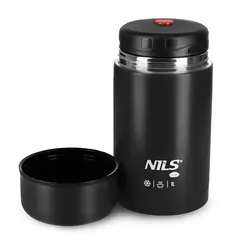 NILS CAMP NC3802 TERMOS OBIADOWY 1000ML CZARNY, Kolor: czarny, Rozmiar: one size, 2 zdjęcie
