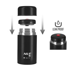 NILS CAMP NC3802 TERMOS OBIADOWY 1000ML CZARNY, Kolor: czarny, Rozmiar: one size, 4 zdjęcie