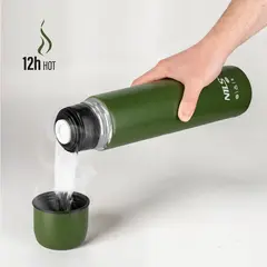 NILS CAMP NC3804 TERMOS TURYSTYCZNY 1000 ML ZIELONY, Kolor: zielony, Rozmiar: one size, 4 zdjęcie