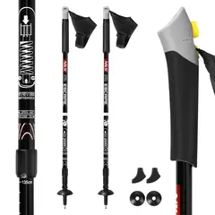 NILS Kije Nordic Walking z regulacją wysokości od 67 do 135 cm czarne