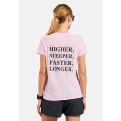 Koszulka z krótkim rękawem damska ODLO T-shirt crew neck s/s ESSENTIAL PRINT różowa, Kolor: różowy, Rozmiar: L, 2 zdjęcie