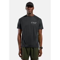 ODLO Koszulka z krótkim rękawem męska T-shirt crew neck s/s ESSENTIAL PRINT czarna, Kolor: czarny, Rozmiar: L