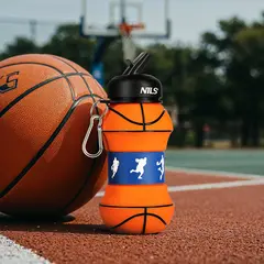 NILS NC4104 BUTELKA SPORTOWA SKŁADANA 550ML BASKETBALL, 5 zdjęcie