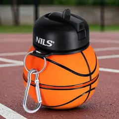 NILS NC4104 BUTELKA SPORTOWA SKŁADANA 550ML BASKETBALL, 4 zdjęcie