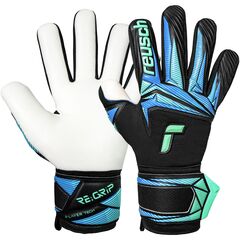 REUSCH Rękawice bramkarskie Attrakt RE:GRIP NC czarno-niebieskie, Kolor: czarny, Rozmiar: 10