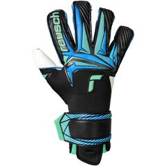 REUSCH Rękawice bramkarskie Attrakt RE:GRIP Evolution czarno-niebieskie, Kolor: czarny, Rozmiar: 10, 2 zdjęcie