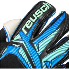 REUSCH Rękawice bramkarskie Attrakt RE:GRIP Evolution czarno-niebieskie, Kolor: czarny, Rozmiar: 10, 5 zdjęcie