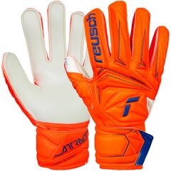 REUSCH Rękawice bramkarskie dziecięce Attrakt Solid Finger Support Junior, Kolor: pomarańczowy, Rozmiar: 5.5
