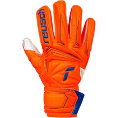 REUSCH Rękawice bramkarskie dziecięce Attrakt Solid Finger Support Junior, Kolor: pomarańczowy, Rozmiar: 5, 2 zdjęcie