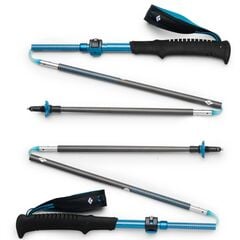 BLACK DIAMOND kije trekkingowe DISTANCE CARBON, Kolor: niebieski, Rozmiar: 110 cm