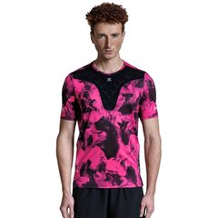 Koszulka męska X-Bionic COREFUSION RUN SHIRT WOLFPACK/BLACK/NEO PINK różowa, Kolor: różowy, Rozmiar: M