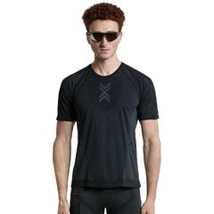 Koszulka męska X-Bionic XCEED RUN SHIRT X BLACK/RHINO GREY [K: B130 R: L], Kolor: czarny, Rozmiar: XXL