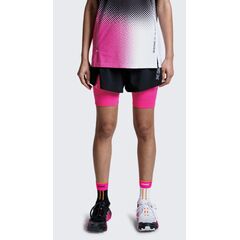 Spodenki damskie X-Bionic EFFEKTOR 2IN1 SHORTS X BLACK/NEO PINK czarne, Kolor: czarny, Rozmiar: L, 3 zdjęcie
