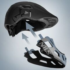 MT401 RAYDEN KASK FULL FACE Z ODPINANĄ SZCZĘKĄ NILS EXTREME, Kolor: czarny, Rozmiar: 48-53, 5 zdjęcie
