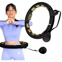 HMS HHM13 NEW HULA HOP BLACK/GOLD Z MAGNESAMI I OBCIĄŻNIKIEM + LICZNIK