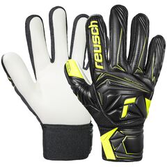Reusch Rękawice bramkarskie dziecięce Attrakt Starter Solid Finger Support Junior czarne, Kolor: czarny, Rozmiar: 4
