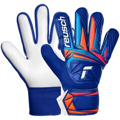 Reusch Rękawice bramkarskie dziecięce Attrakt Starter Solid Junior, Kolor: niebieski, Rozmiar: 3