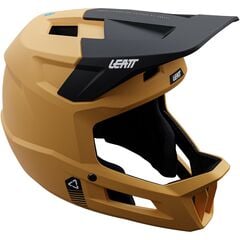 Kask rowerowy (full face) dziecięcy LEATT Helmet MTB Gravity 1.0 Junior V25 złoty, Kolor: brązowy, Rozmiar: 53-54