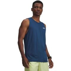 UNDER ARMOUR koszulka treningowa top męski UA Tech Tank niebieska, Kolor: niebieski, Rozmiar: XXL