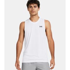 UNDER ARMOUR koszulka treningowa męska biała UA Tech Tank, Kolor: biały, Rozmiar: XXL, 2 zdjęcie