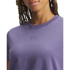 UNDER ARMOUR koszulka damska treningowa UA Rival Core SS fioletowa, Kolor: fioletowy, Rozmiar: M, 3 zdjęcie