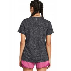 UNDER ARMOUR Damska koszulka treningowa Tech SSC- Twist czarna, Kolor: czarny, Rozmiar: L, 2 zdjęcie
