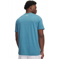 UNDER ARMOUR Męski t-shirt UA TEAM ISSUE WORDMARK SS niebieski, Kolor: niebieski, Rozmiar: L, 3 zdjęcie