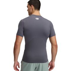 UNDER ARMOUR Męska koszulka kompresyjna UA HG Armour Comp SS szara, Kolor: szary, Rozmiar: XL, 2 zdjęcie